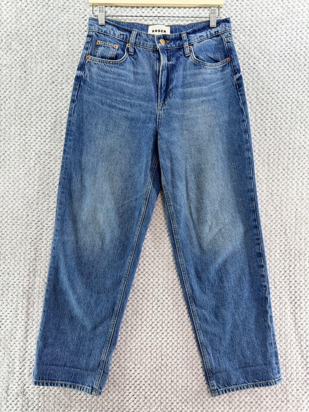 Boden Mid Rise Relaxed Jeans Womens W28 R Blue Denim 100% Cotton 5 Pockets